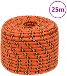 vidaXL Franghie de barca, portocaliu, 12 mm, 25 m, polipropilena GartenMobel Dekor (152670)