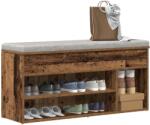 vidaXL Bancheta de pantofi, lemn vechi, 102x30, 5x45 cm, lemn prelucrat GartenMobel Dekor (859143) Pantofar