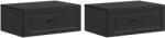 vidaXL Set 2 noptiere suspendate negre, cu sertar, 49 x 34, 5 x 20 cm (899298)