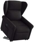 vidaXL Fotoliu electric rabatabil cu ridicare, negru, textil GartenMobel Dekor (3303396)