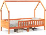 vidaXL Cadru pat de copii, maro ceruit, 90x200 cm, lemn masiv de pin GartenMobel Dekor (850703)