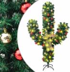 vidaXL Cactus de Craciun cu suport si LED, verde, 180 cm, PVC GartenMobel Dekor (344656)