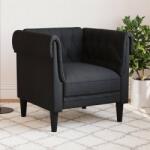 vidaXL Fotoliu Chesterfield, negru, material textil GartenMobel Dekor (372540) Canapea