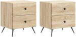 vidaXL Set 2 noptiere stejar sonoma, 4 sertare, 43 x 34, 5 x 47, 5 cm (895450)