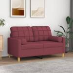 vidaXL Perne decorative, 2 buc. , rosu vin, Ø15x50 cm, textil GartenMobel Dekor (349507)