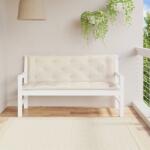 vidaXL Perne banca de gradina 2 buc. , alb crem, tesatura oxford GartenMobel Dekor (361699)