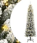 vidaXL Brad de Craciun artificial cu 300 LED-uri/zapada pufoasa 240 cm GartenMobel Dekor (3315772)