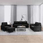 vidaXL Set de canapele cu perne, 4 piese, negru, catifea GartenMobel Dekor (3201491) Canapea