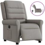 vidaXL Fotoliu rabatabil electric, gri taupe, material textil GartenMobel Dekor (3303301)
