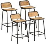 vidaXL Scaune de bar 4 buc 46x35, 5x80 cm Lemn masiv Mango brut GartenMobel Dekor (4013531)