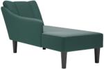 vidaXL Sezlong cu cotiera dreapta catifea verde inchis GartenMobel Dekor (4009794)