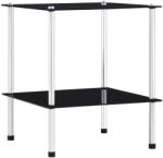 vidaXL Raft cu 2 niveluri, negru, 40 x 40 x 47 cm, sticla securizata GartenMobel Dekor (249508) Biblioteca
