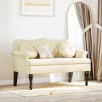 vidaXL Banca Chesterfield Crem 120.5 x 65 x 75 cm Piele artificiala GartenMobel Dekor (42019280)