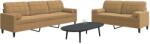 vidaXL Set de canapele cu perne/rulouri, 2 piese, maro, catifea GartenMobel Dekor (3278498) Canapea