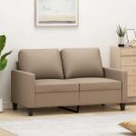 vidaXL Canapea cu 2 locuri, cappuccino, 120 cm, piele ecologica GartenMobel Dekor (359136) Canapea