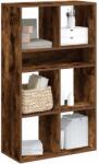 vidaXL Biblioteca, stejar fumuriu, 66x31x112 cm, lemn prelucrat GartenMobel Dekor (860305) Biblioteca