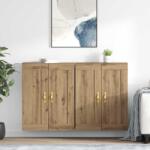 vidaXL Cabinet suspendat 2 pcs Stejar Artizanal 69, 5 x 34 x 90 cm GartenMobel Dekor (3402690) Comoda