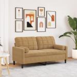 vidaXL Canapea cu 2 locuri cu pernute, maro, 140 cm, catifea GartenMobel Dekor (3278226) Canapea