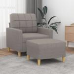vidaXL Fotoliu canapea cu taburet, taupe, 60 cm, material textil GartenMobel Dekor (3201000) Canapea