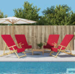 vidaXL Prosoape de plaja, 4 buc. , visiniu, 60x135 cm, textil, 400 GSM GartenMobel Dekor (3157056) Prosop