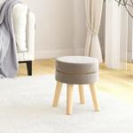 vidaXL Taburet rotund, gri închis, catifea GartenMobel Dekor (340271)