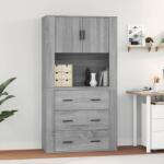 vidaXL Dulap înalt, gri sonoma, lemn prelucrat GartenMobel Dekor (3185389) Comoda