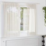 vidaXL Perdele Voile cu buzunare pentru bare 2 buc crem GartenMobel Dekor (4102177)