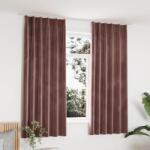 vidaXL Draperii opace 2 buc. roz antichizat 140x175 cm catifea carlige GartenMobel Dekor (134524)