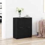 vidaXL Bufet Stejar Negru 60 x 30 x 70 cm Lemn compozit GartenMobel Dekor (862739) Comoda