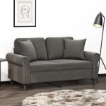 vidaXL Perne decorative, 2 buc. , gri închis, 40x40 cm, catifea GartenMobel Dekor (349486)