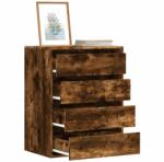 vidaXL Dulap colt cu sertare stejar fumuriu 60x41x76 cm lemn prelucrat GartenMobel Dekor (852874) Comoda