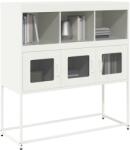 vidaXL Dulap, alb, 100, 5x39x107 cm, otel laminat la rece GartenMobel Dekor (853421) Comoda