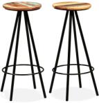 vidaXL Scaune de bar, 2 buc. , lemn masiv reciclat GartenMobel Dekor (245445)