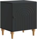 vidaXL Noptiera neagra din lemn prelucrat, 43 x 34, 5 x 50 cm, cu usa (894107)