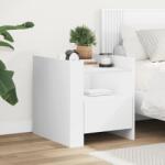 vidaXL Noptiera, alb, 45x50x50 cm, lemn prelucrat GartenMobel Dekor (848276)