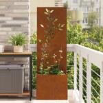 vidaXL Ghiveci de Gradina cu Panou Decorativ Ruginit 50 x 140 cm GartenMobel Dekor (876482)