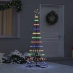 vidaXL Brad de Craciun LED cu 230 LED Multicolour 184.5 cm Metal GartenMobel Dekor (42018782)