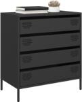 vidaXL Dulap, negru, 68x39x73, 5 cm, otel laminat la rece GartenMobel Dekor (851286) Comoda