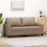 vidaXL Canapea cu 2 locuri, cappuccino, 140 cm, piele ecologica GartenMobel Dekor (359141) Canapea