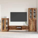 vidaXL Set comoda TV cu sertar FLORIN 3 pcs Lemn vechi Lemn compozit GartenMobel Dekor (3397982)