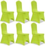 vidaXL Husa de scaun elastica, 6 buc. , verde GartenMobel Dekor (131414)