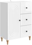 vidaXL Bufet Alb foarte lucios 66 x 34, 5 x 90 cm Lemn prelucrat GartenMobel Dekor (894169) Comoda