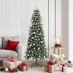 vidaXL Brad de Craciun artificial Verde 180 cm PVC si Plastic si Otel GartenMobel Dekor (3395823)