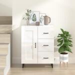 vidaXL Servanta, alb extralucios, 69, 5x34x90 cm, lemn compozit GartenMobel Dekor (812237) Comoda