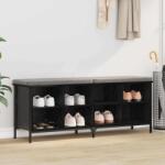 vidaXL Dulap pentru pantofi cu raft Stejar Negru 131 x 35 x 50 cm GartenMobel Dekor (881312) Pantofar