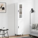 vidaXL Dulap înalt, alb, 34, 5x34x180 cm, lemn prelucrat GartenMobel Dekor (3199185) Comoda