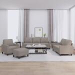 vidaXL Set de canapea cu perne, 4 piese, gri taupe, material textil GartenMobel Dekor (3201443) Canapea