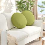 vidaXL Perne de Sezut 2 pcs Verde deschis Ø50 x 19 cm tesatura GartenMobel Dekor (42014167)