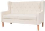 vidaXL Canapea cu 2 locuri, material textil, alb crem GartenMobel Dekor (245450) Canapea