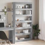 vidaXL Dulap pentru carti Gri Sonoma 100 x 30 x 198 cm Lemn compozit GartenMobel Dekor (3345118) Biblioteca